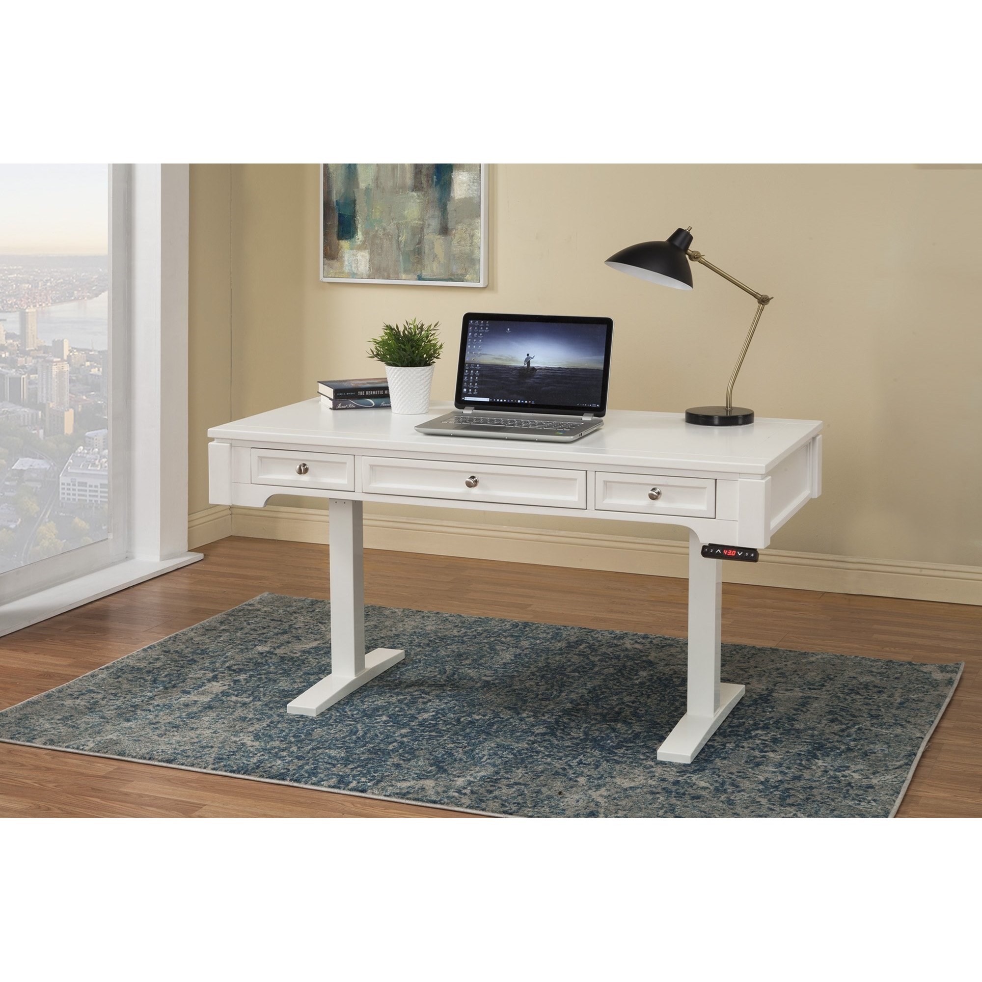 Parker House Boca BOC2572 57in. Power Lift Desk with Power Center
